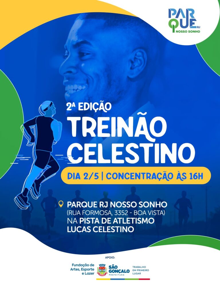 Pista de corrida do Parque RJ Nosso Sonho, em São Gonçalo, onde ocorrerá o treinão em memória de Lucas Celestino.