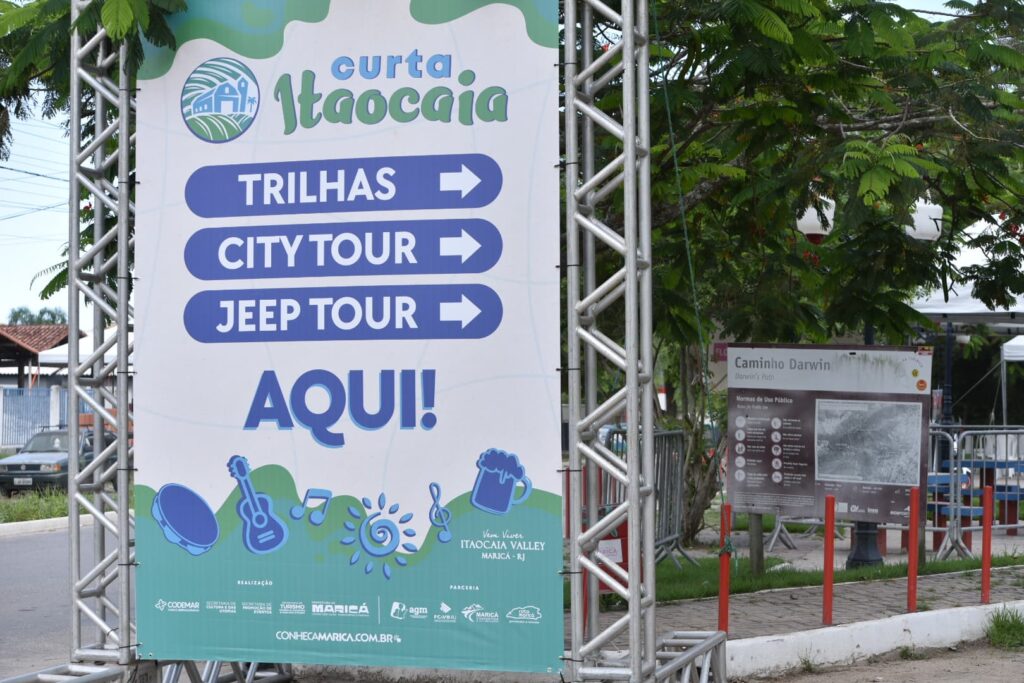Imagem ilustrativa do evento Curta Itaocaia, que acontece em Itaipuaçu, Maricá, com atividades turísticas e gastronômicas.