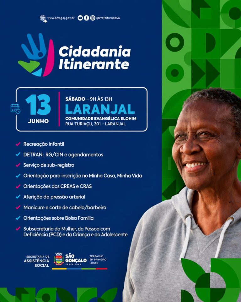 Moradores recebem atendimento em tendas de serviços do programa Cidadania Itinerante da Prefeitura de São Gonçalo.