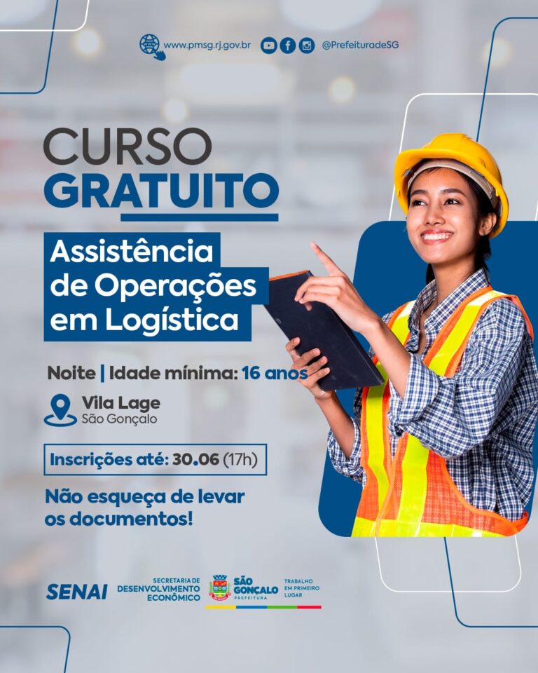 Estudantes em sala de aula ou pessoa estudando logística em São Gonçalo, representando o curso gratuito.