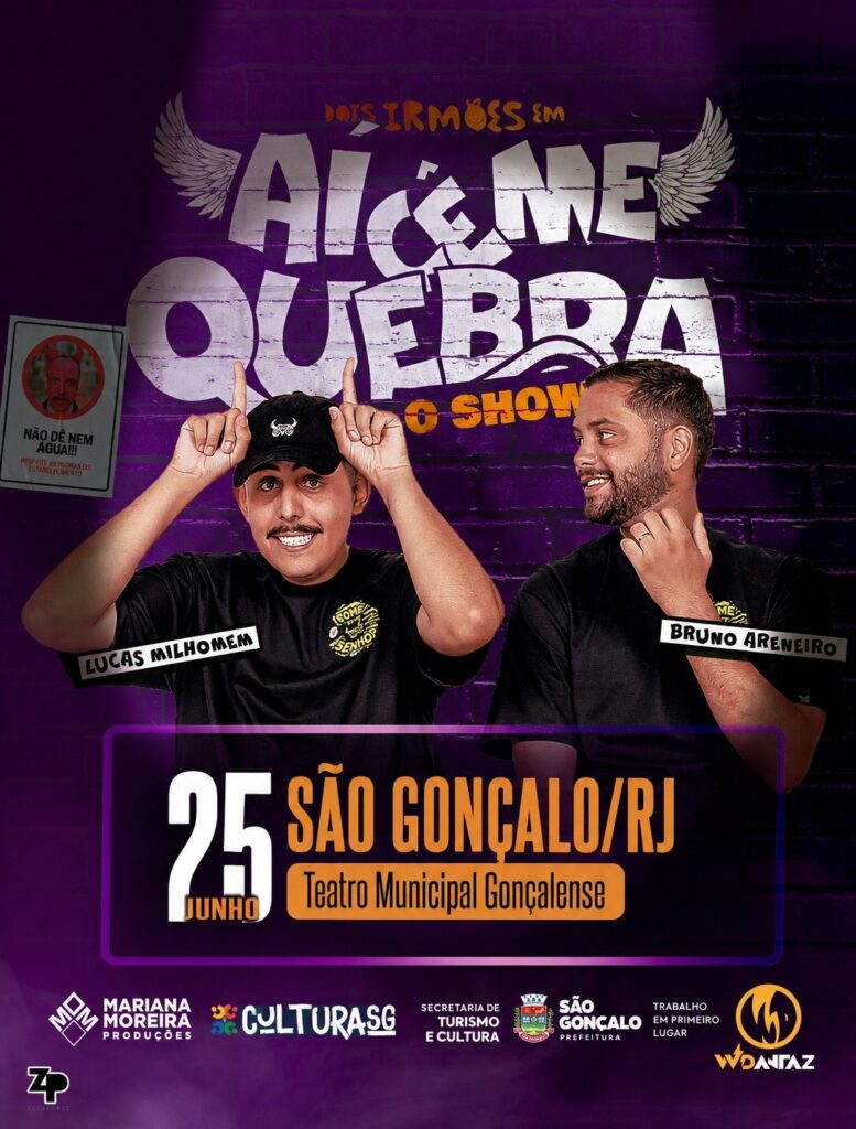 Público em evento cultural no Teatro Municipal de São Gonçalo, com palco iluminado e pessoas assistindo.