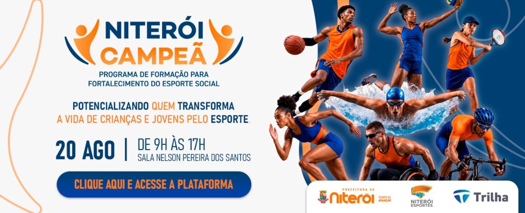 Prefeito Rodrigo Neves e vice-prefeita Isabel Swan em evento de lançamento do programa Niterói Campeã