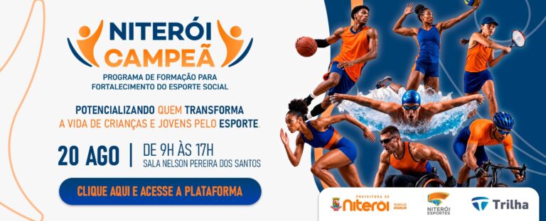 Prefeito Rodrigo Neves e vice-prefeita Isabel Swan em evento de lançamento do programa Niterói Campeã