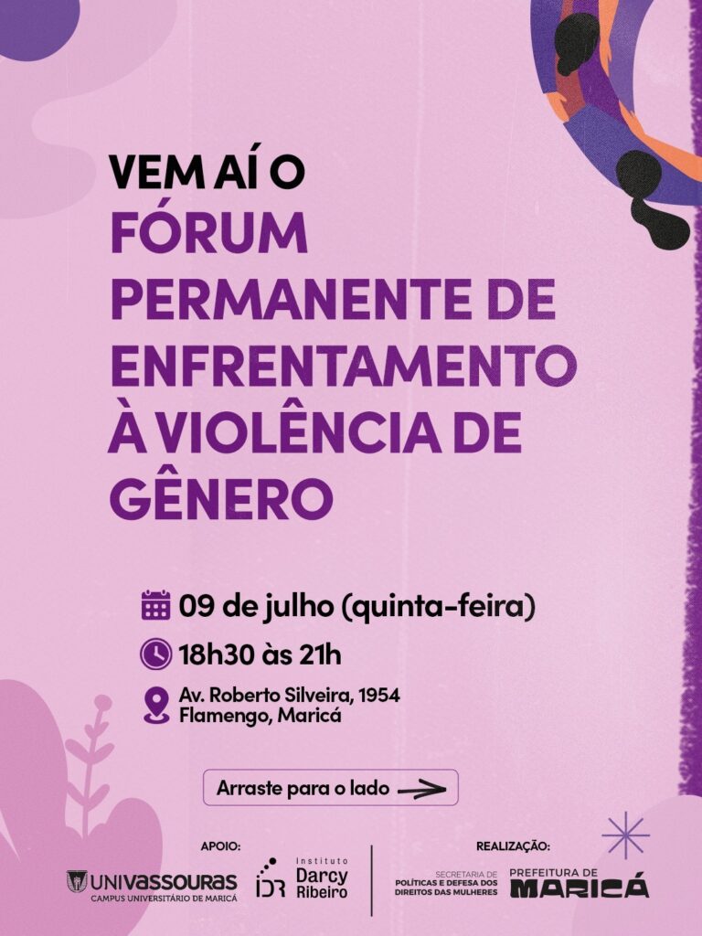 Mulheres em debate sobre direitos e combate à violência de gênero em fórum promovido pela Prefeitura de Maricá.