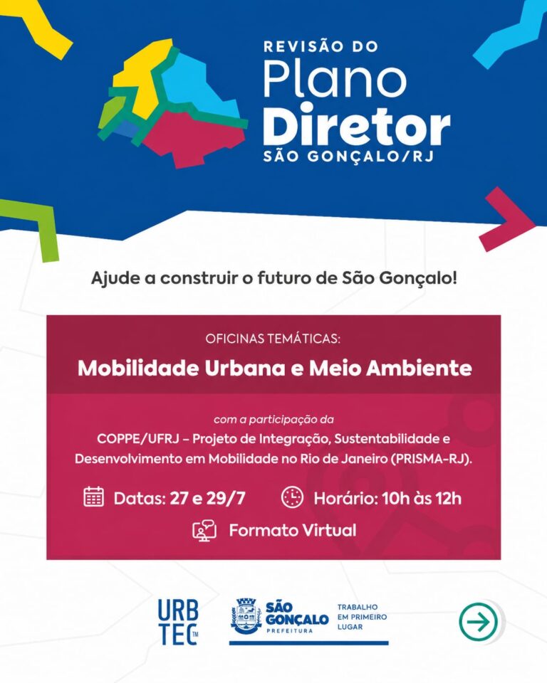 População participa de reunião online para discutir o futuro de São Gonçalo e o Plano Diretor.
