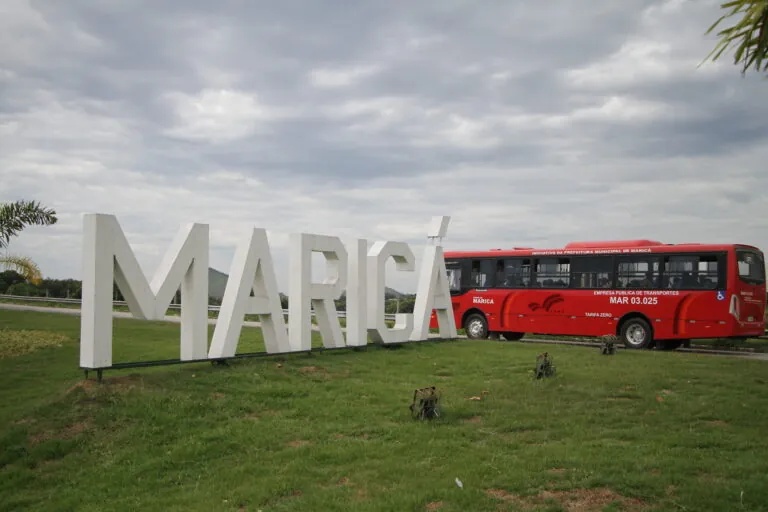 Ônibus elétrico em Maricá, parte da nova frota do sistema Tarifa Zero